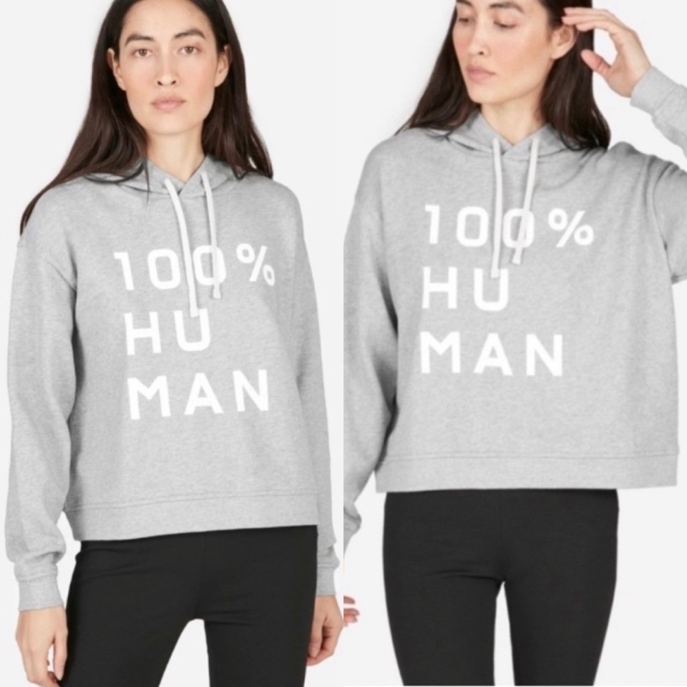 NWT Everlane The 100% Human Typography Hoodie French Terry Hoodie